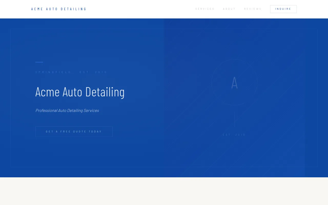 Auto Detailing template preview