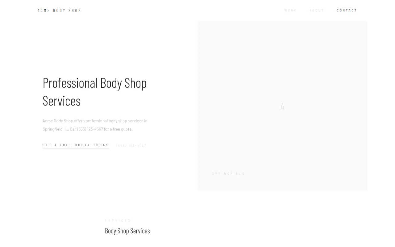 Body Shop template preview