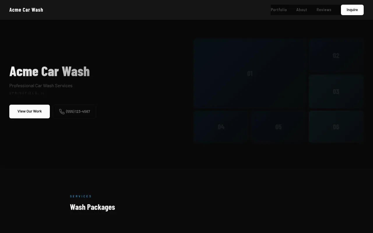 Car Wash template preview