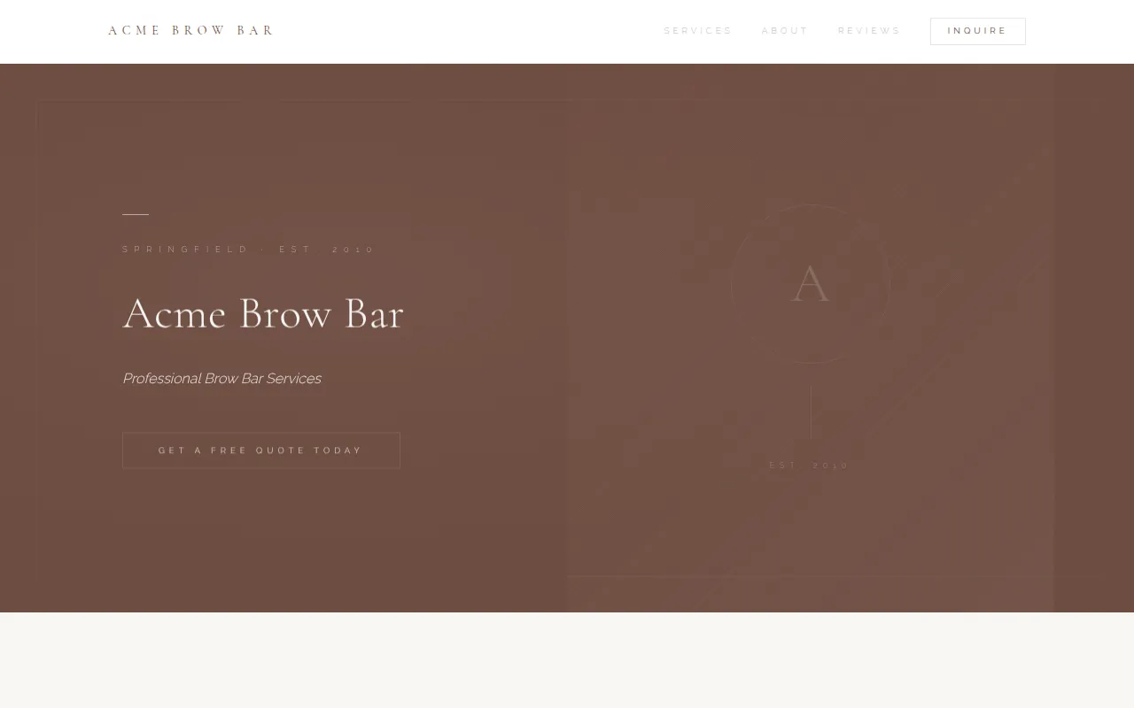 Brow Bar template preview