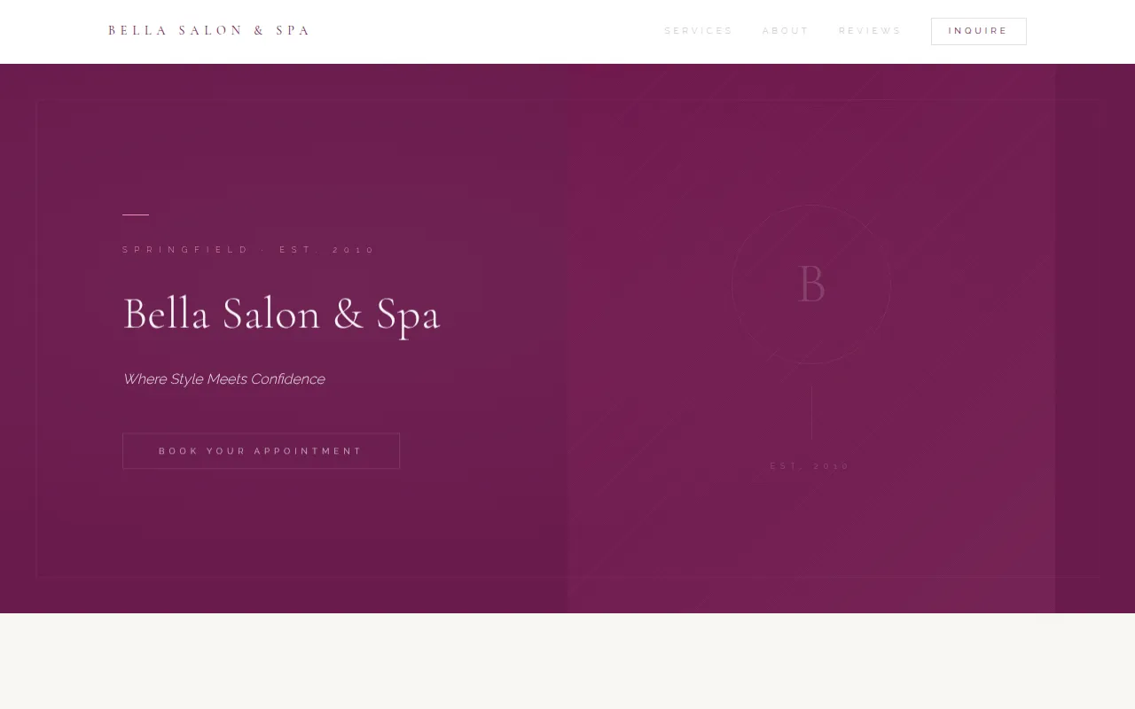 Hair Salon template preview