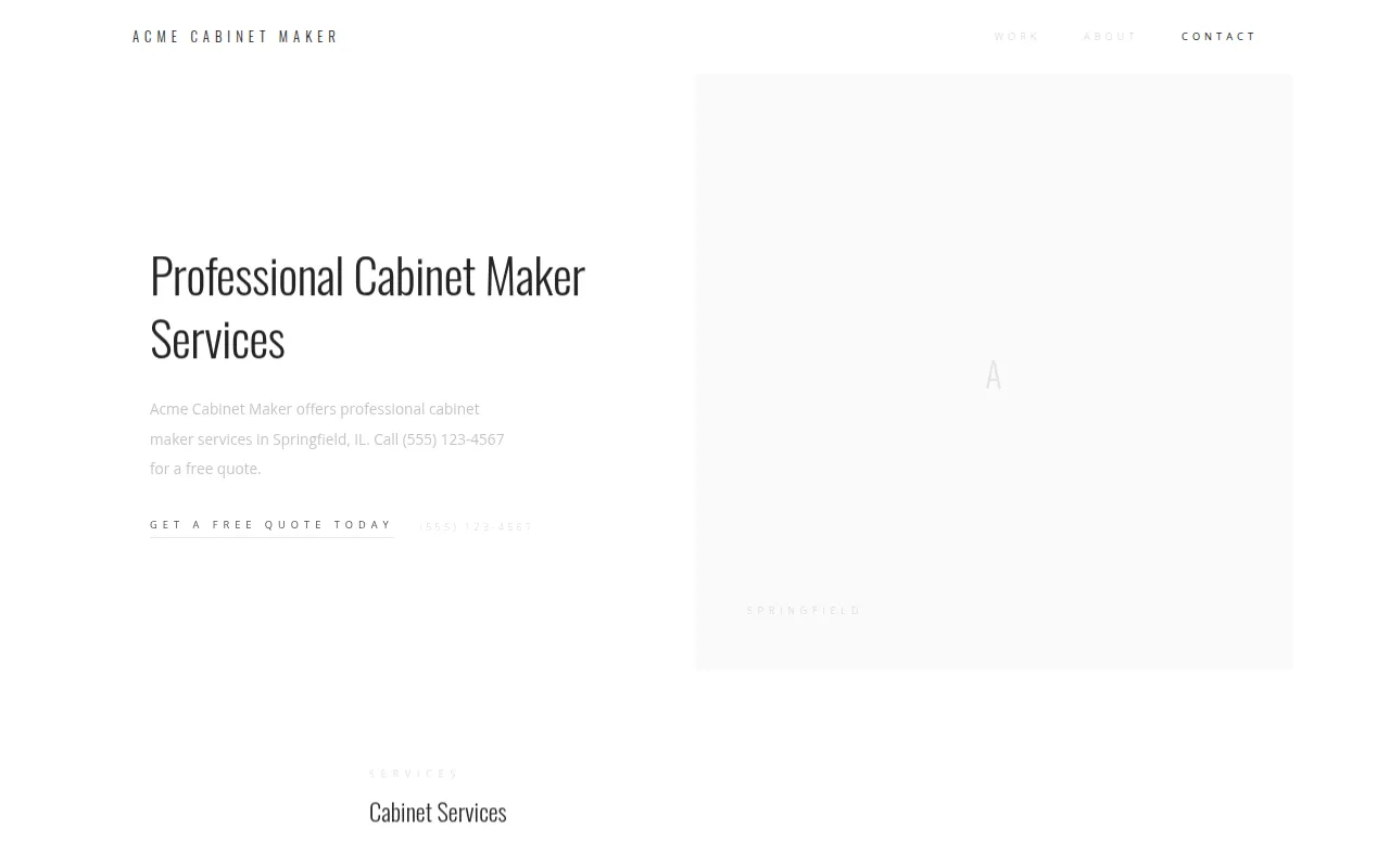 Cabinet Maker template preview