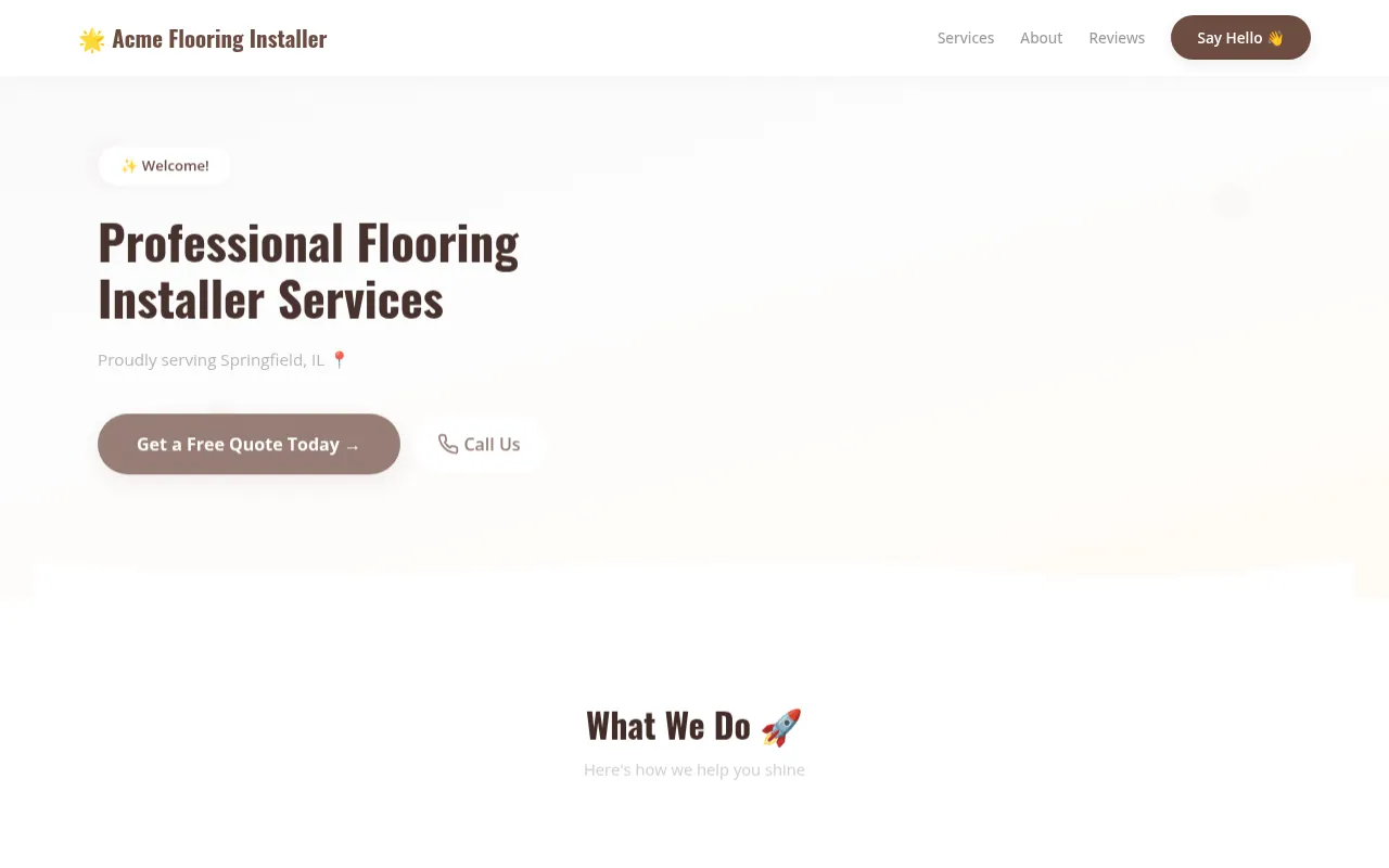 Flooring Installer template preview