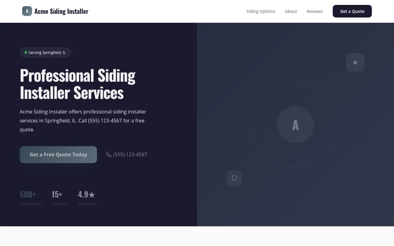 Siding Installer template preview