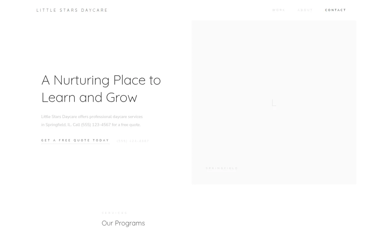 Daycare template preview