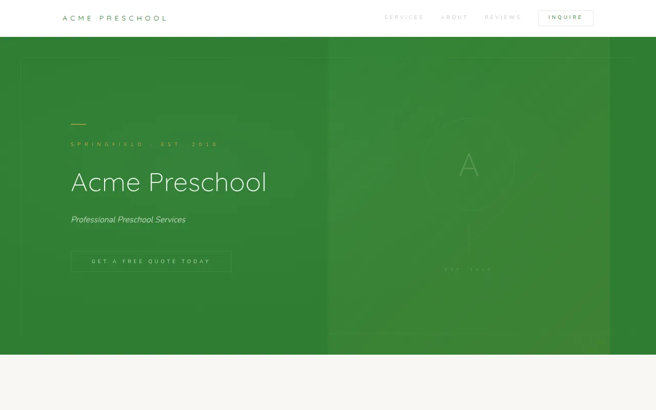 Preschool template preview