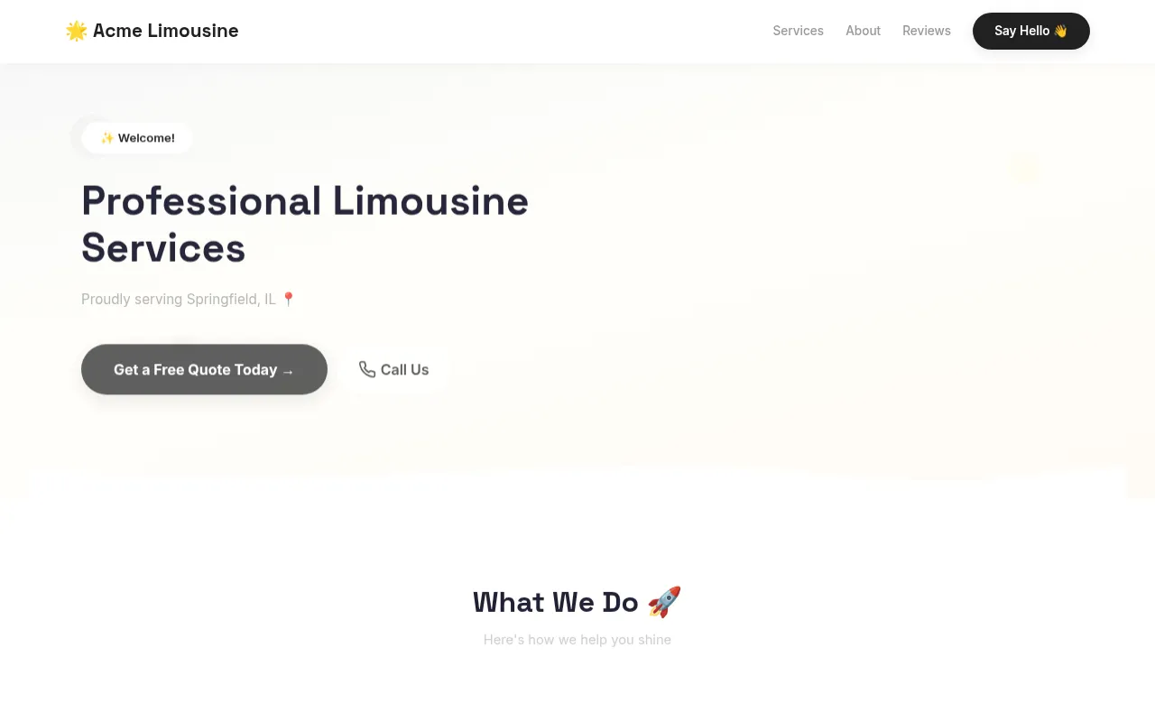 Limousine template preview