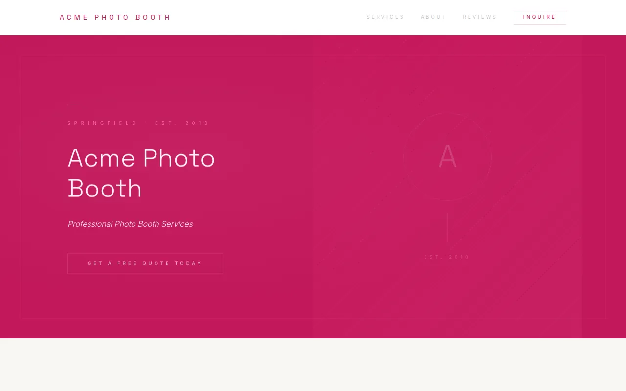 Photo Booth template preview