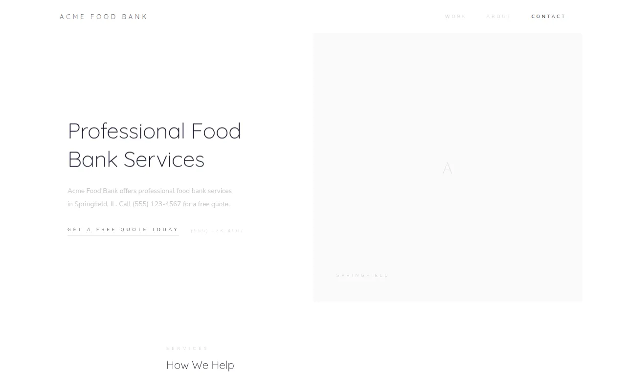 Food Bank template preview