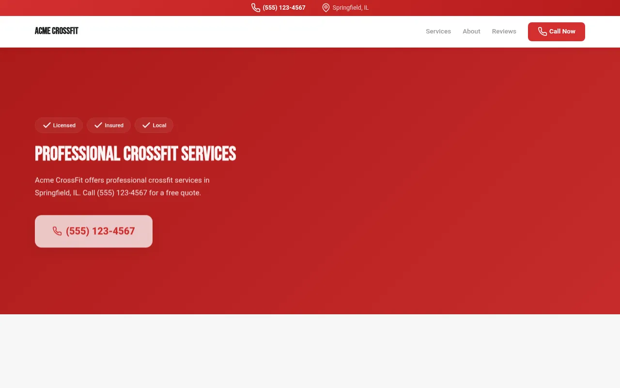 CrossFit template preview