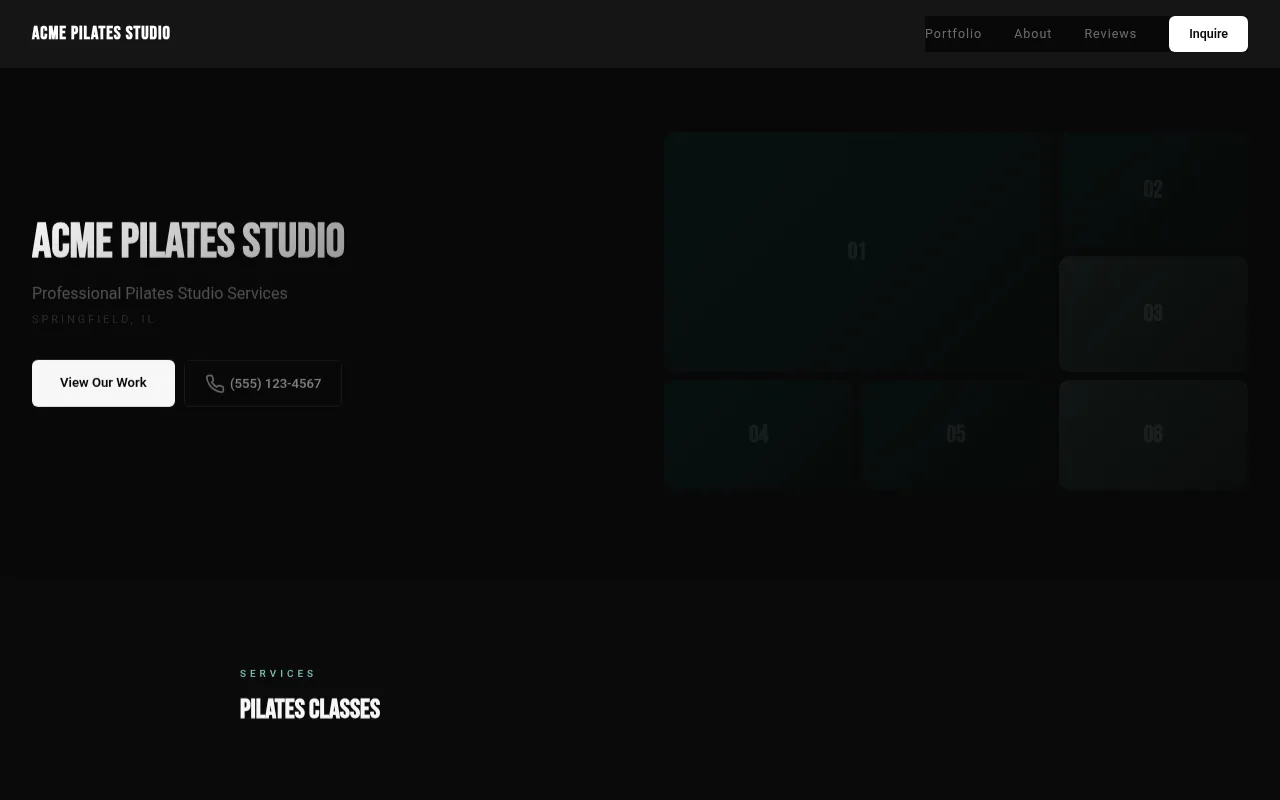 Pilates Studio template preview