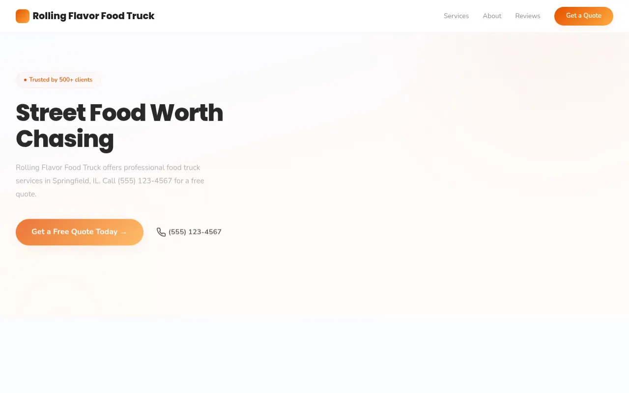 Food Truck template preview