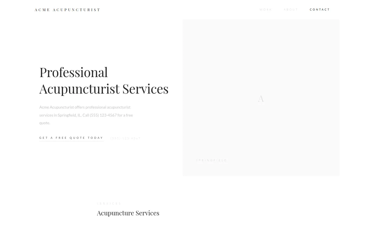 Acupuncturist template preview