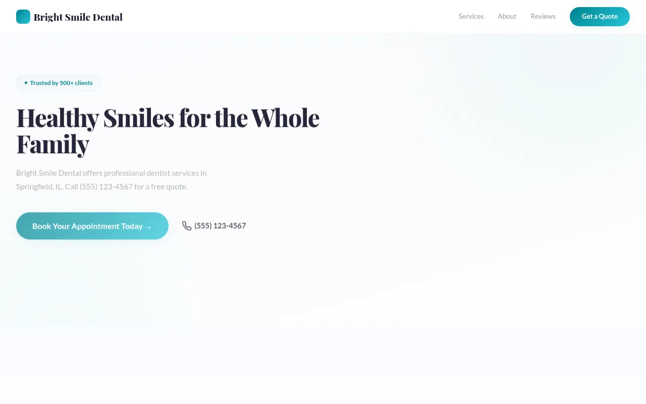 Dentist template preview