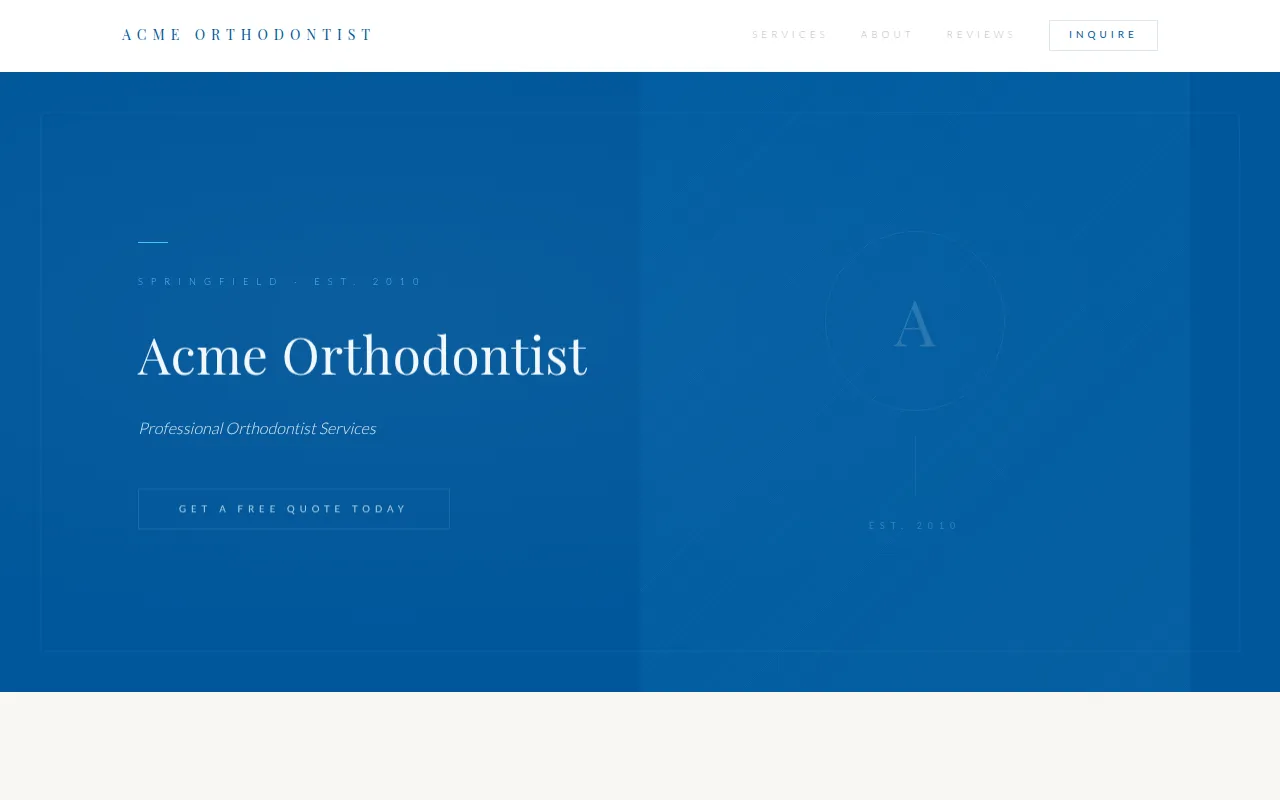 Orthodontist template preview