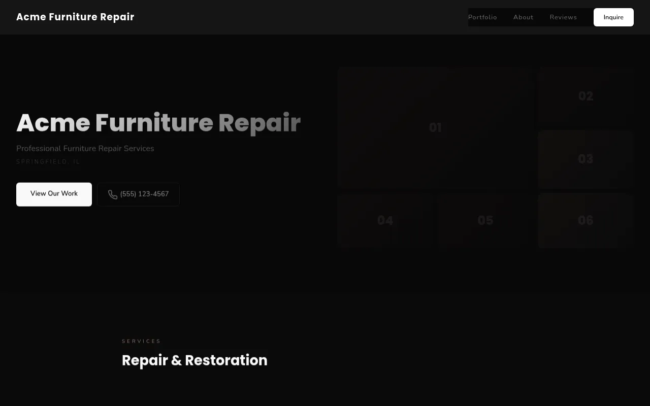 Furniture Repair template preview