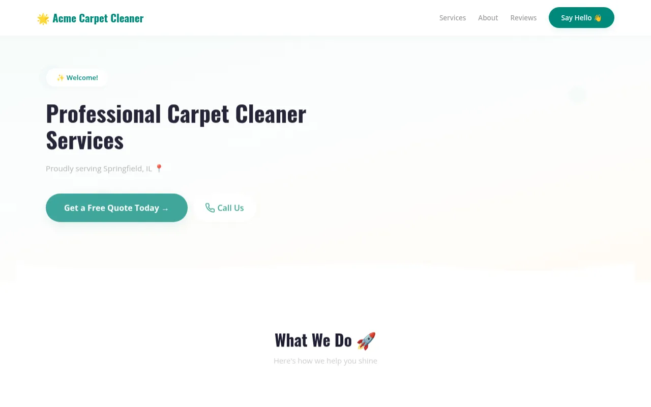 Carpet Cleaner template preview