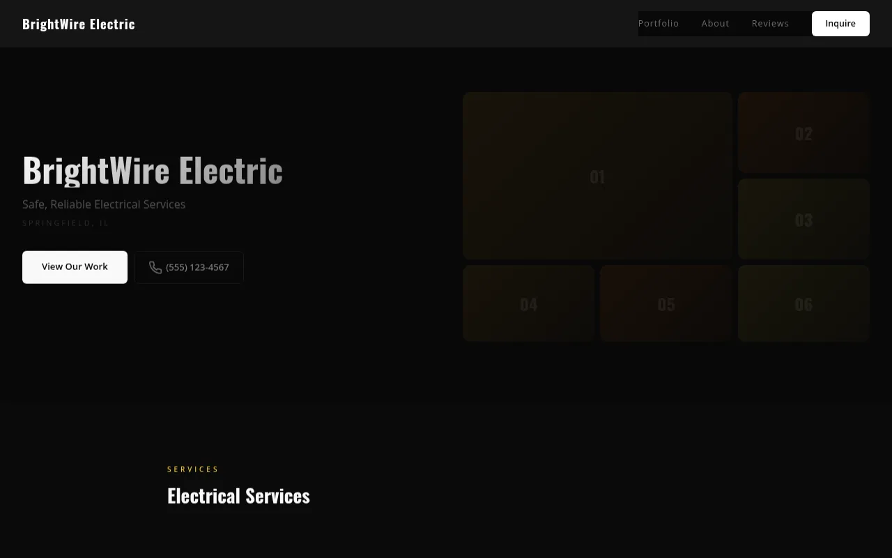 Electrician template preview