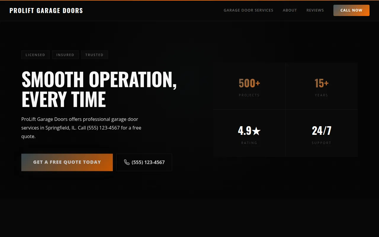 Garage Door template preview