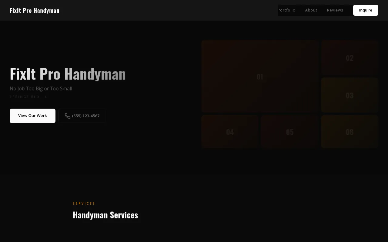 Handyman template preview