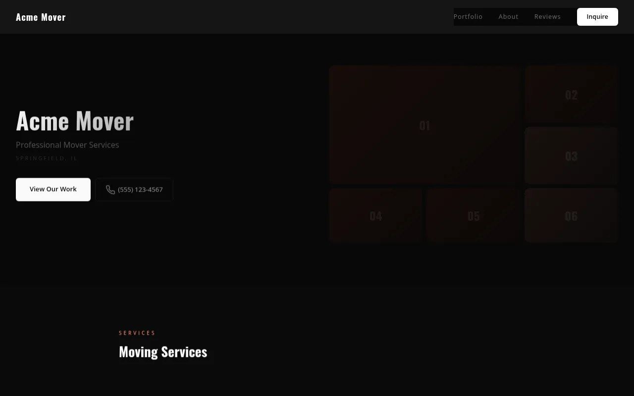 Mover template preview