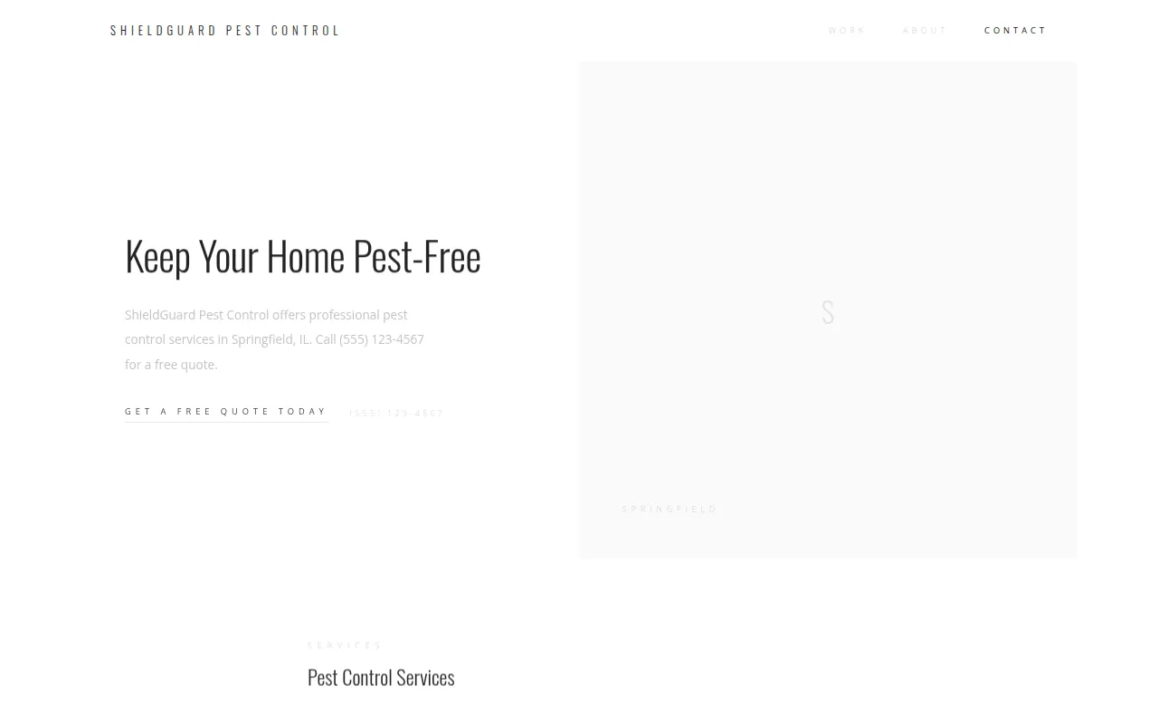 Pest Control template preview