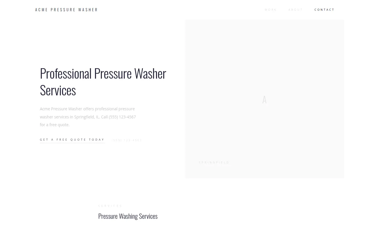 Pressure Washer template preview