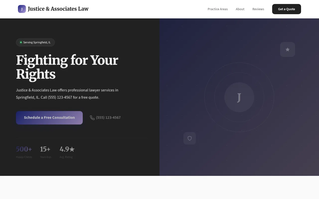 Lawyer template preview