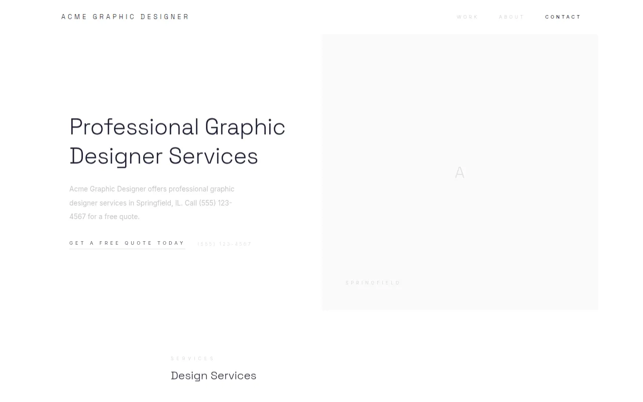 Graphic Designer template preview