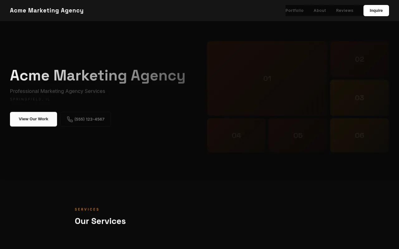Marketing Agency template preview
