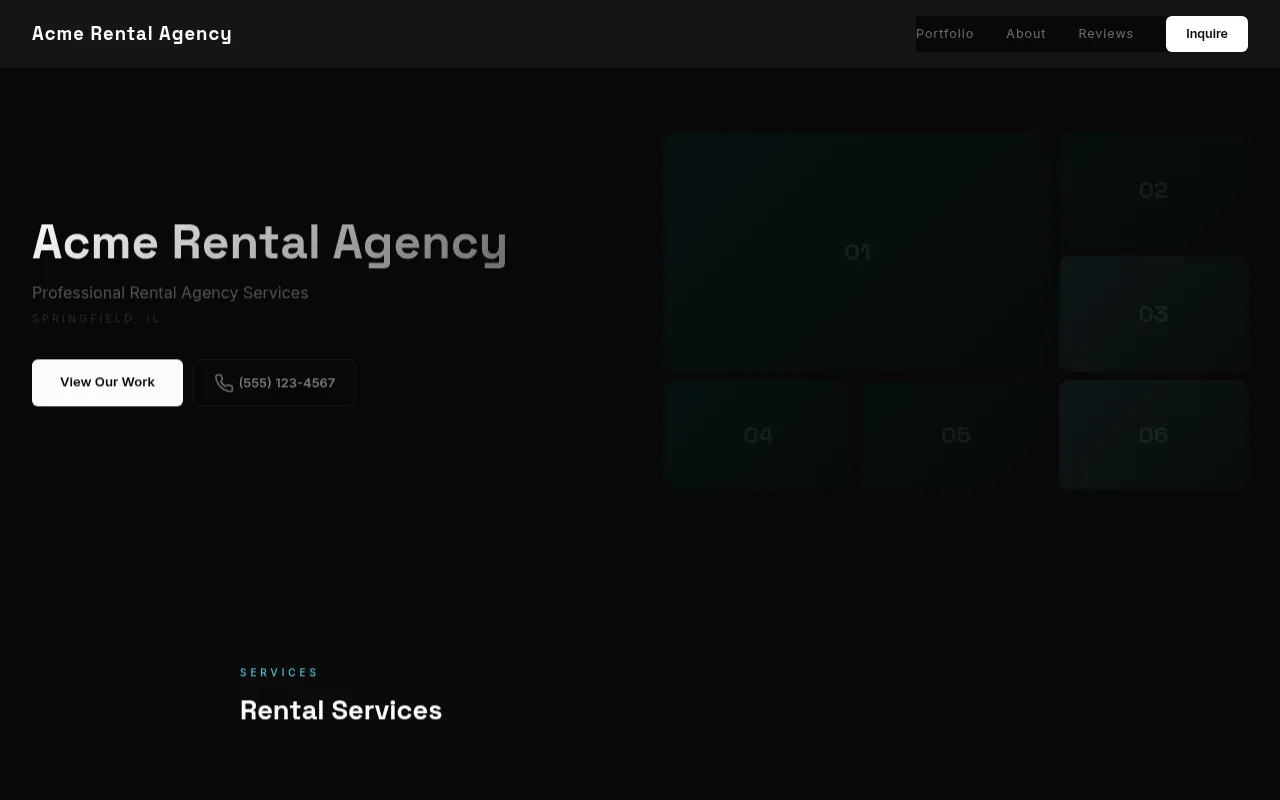 Rental Agency template preview