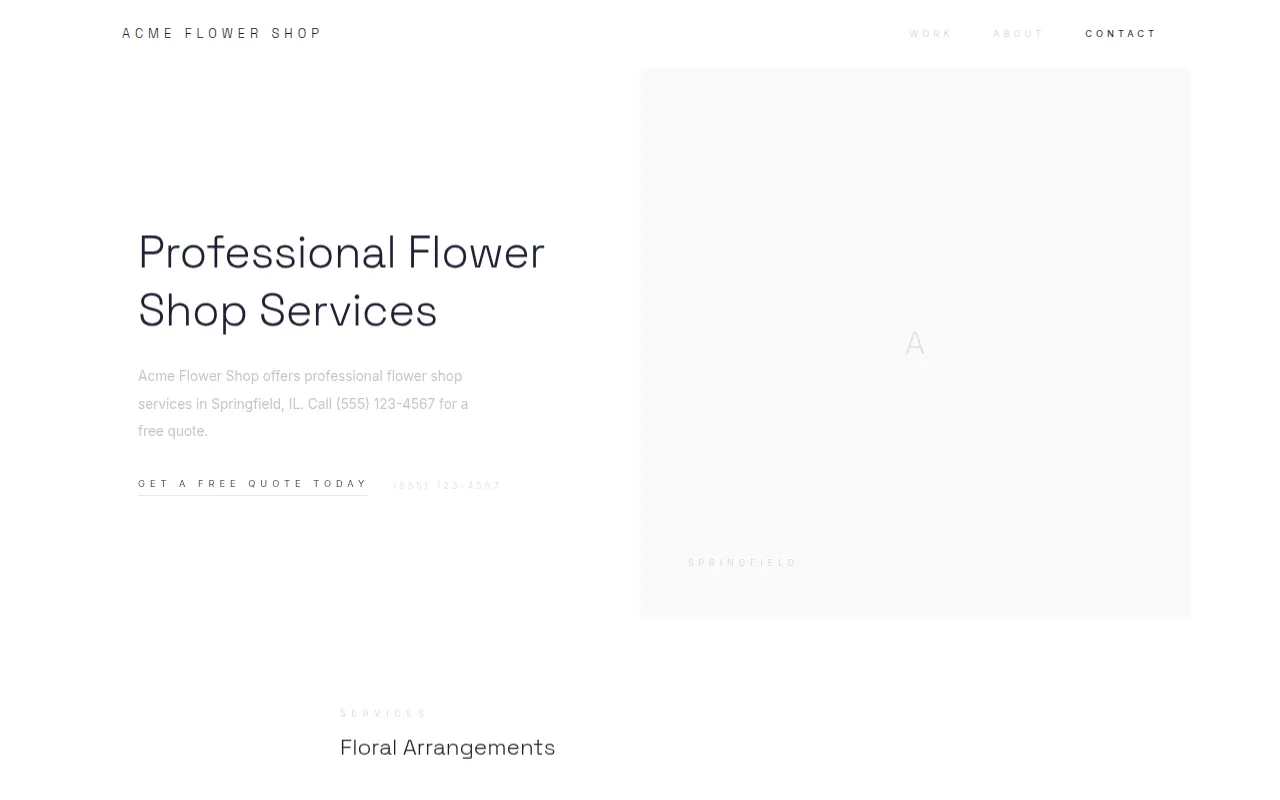 Flower Shop template preview