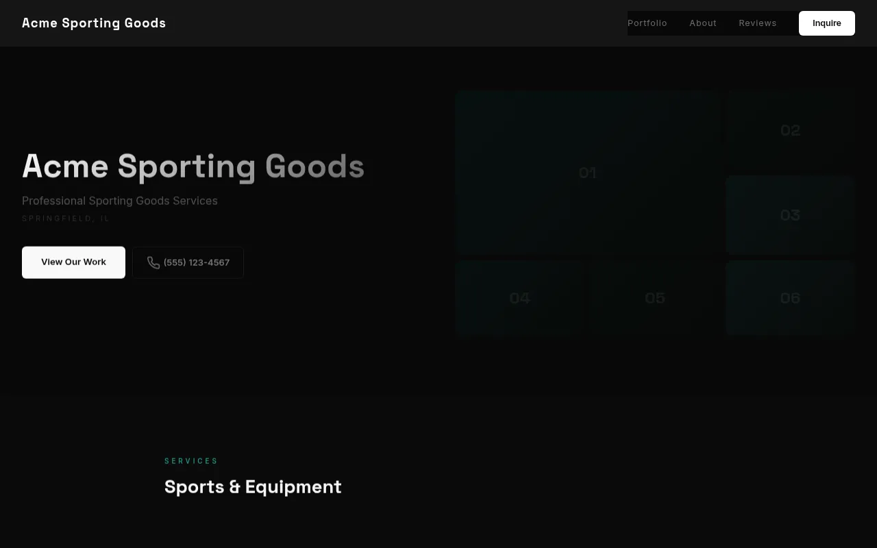Sporting Goods template preview