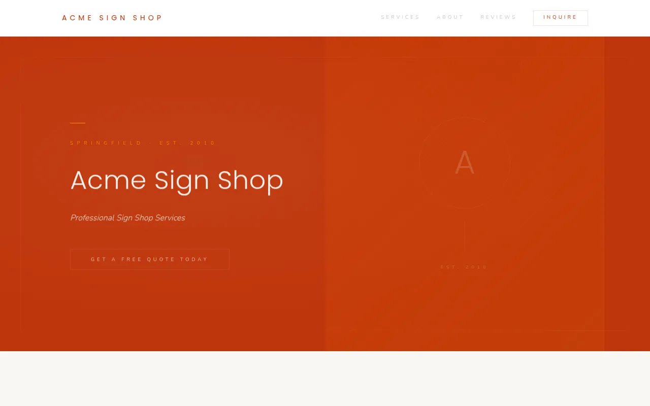 Sign Shop template preview