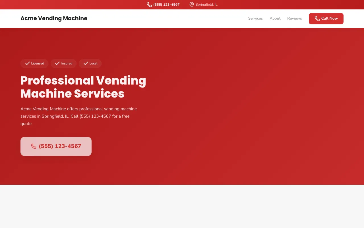 Vending Machine template preview