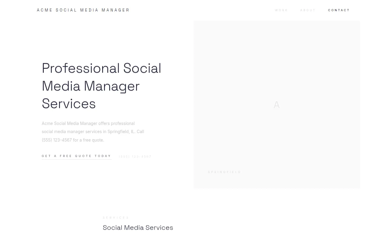 Social Media Manager template preview
