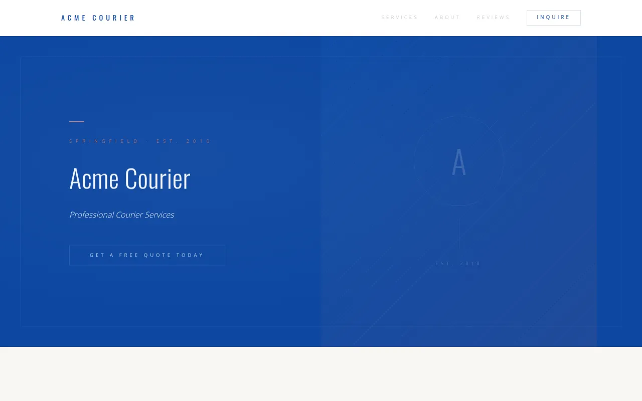 Courier template preview