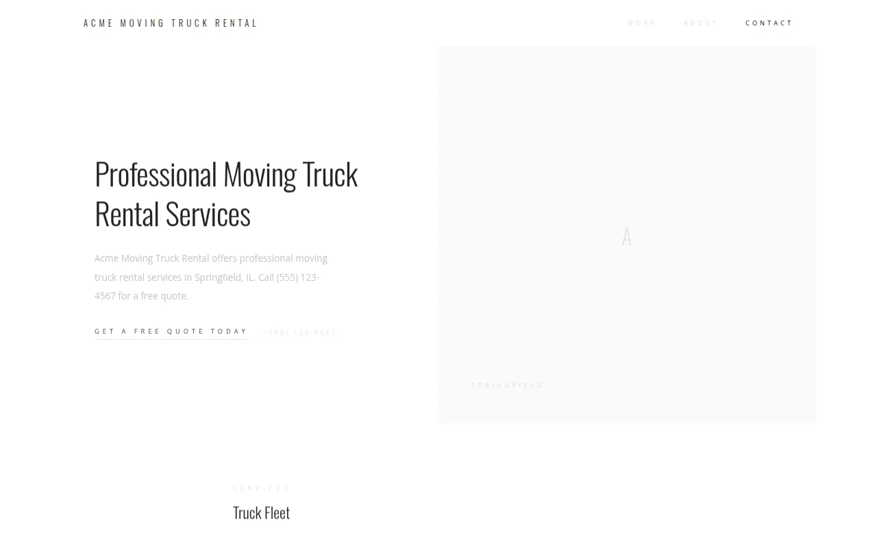 Moving Truck Rental template preview
